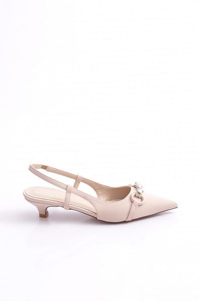 DGN 60100 Pantofi cu toc decorati cu dungi de piatra pentru dama