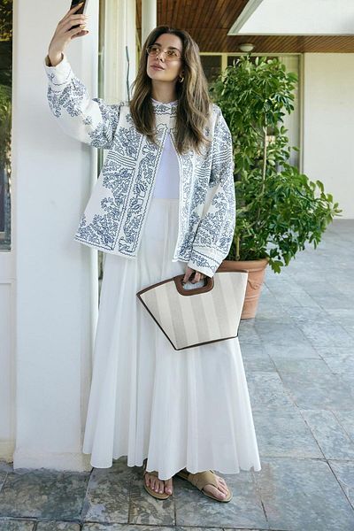 KADRİYE BAŞTÜRK Tali Voile Piece Skirt Ecru