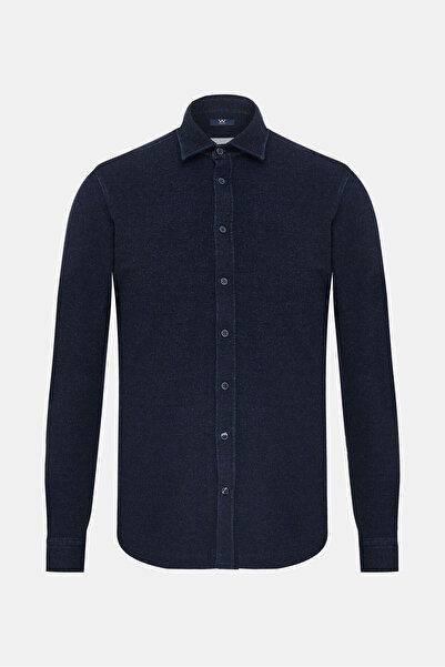 W Collection RELAX KALIP İNDİGO SOFT YAKA GÖMLEK