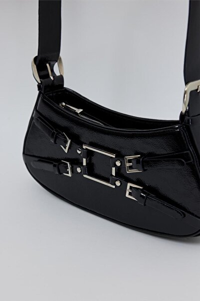 KADRİYE BAŞTÜRK Tina Baugette Bag Black