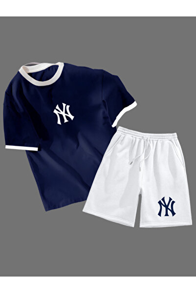 Revasser Unisex Kadın/Erkek Renkli Yaka NY Özel T-Shirt Alt Üst Özel Baskılı ...