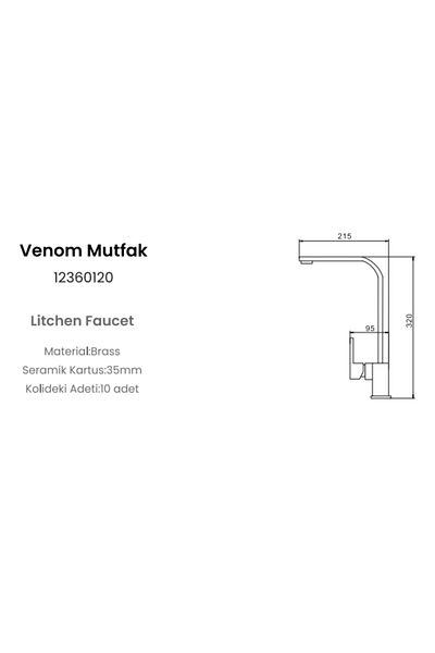 FLEKO Venom Chrome Kitchen Faucet
