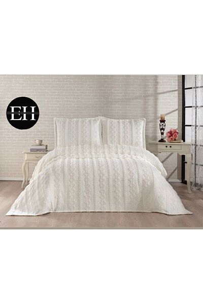 Elvira Home Collection Eh طقم مفارش سرير إسكندنافي مزدوج مكون من 3 قطع-طقم مفارش سرير-طقم بايك مهر يومي