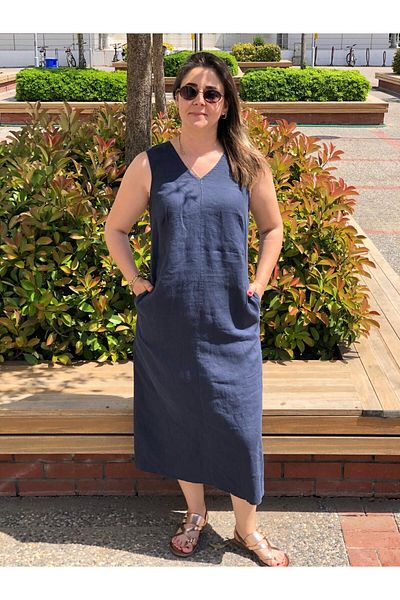 BAKTAGÖR Back Cross Linen Dress (Legendary Beautiful)