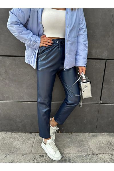 EGZOTİK ASORTİK EXOTIC Jogger Leather Trousers