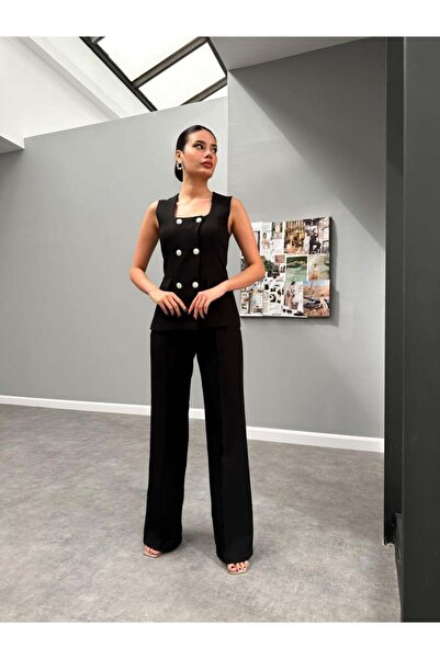 QİMYA BUTİK HOT FASHION المرأة ساحة طوق حجر الراين زر سترة مرونة الخصر بنطلون...