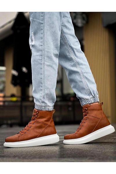Byshoes Knack High Sole Shoes B-080 Tan