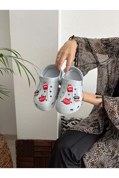Behtah Kundura 6 Cross Jibbitz Fancy Gift - Closed Front Casual σανδάλια Παντόφλες, κορίτσια και αγόρια