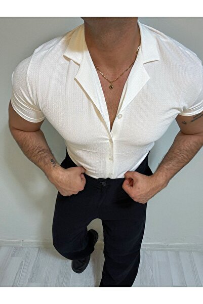 Butik Kısa Kol İtalyan Kesim Slimfit Gömlek