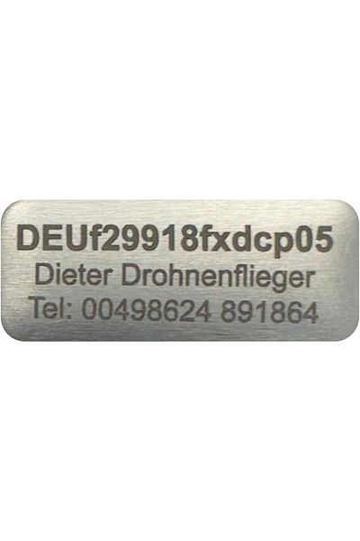 DJI Drone License Plate for DJI NEO, DJI Mini Series and DJI Mavic Series - Drone Registration