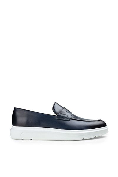 Deery Ανδρικά παπούτσια Loafer από γνήσιο δέρμα μπλε