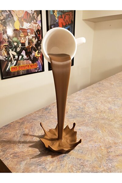 3dimaginator Dekoratif Dökülen Kahve Figürü - Kahve Köşesi - Floating Coffee Cup