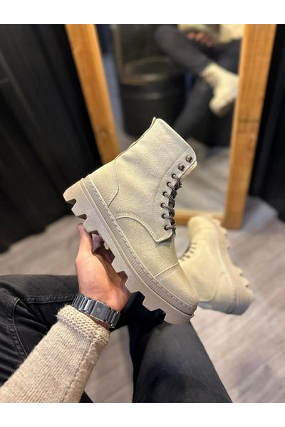 Byshoes Knack high sole shoe b-023 mink suede