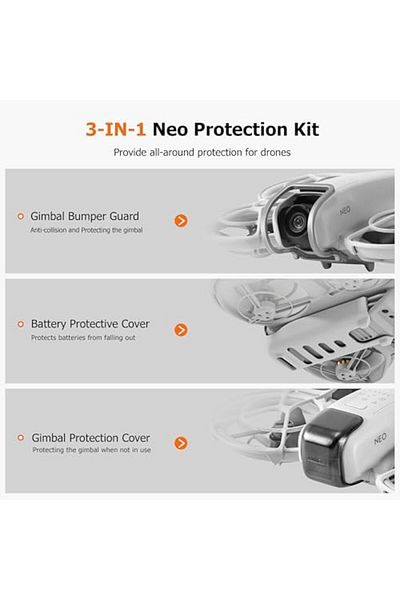 Startrc 3-in-1 for DJI Neo Accessories, Neo Gimbal Bumper Protector + Gimbal Cover