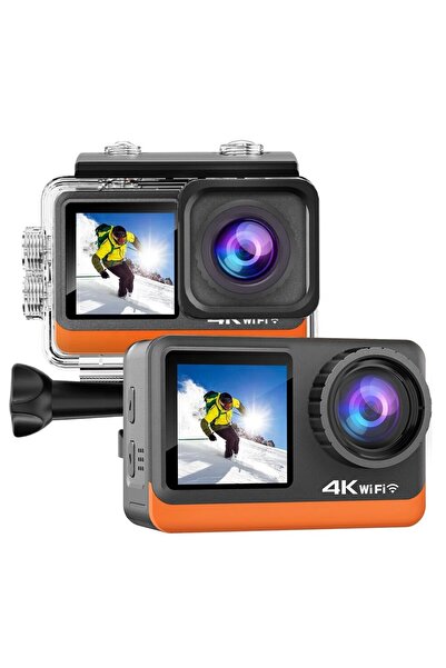 ideal STORE SmartGO-Cam Multifunction Action Camera with Dual IPS Touch Screen, 4K Ultra HD, Waterproof