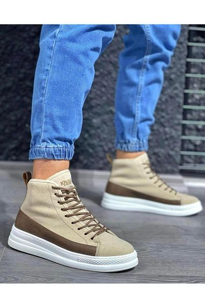 Byshoes Knack High Sole Shoes C-030 Mink Suede
