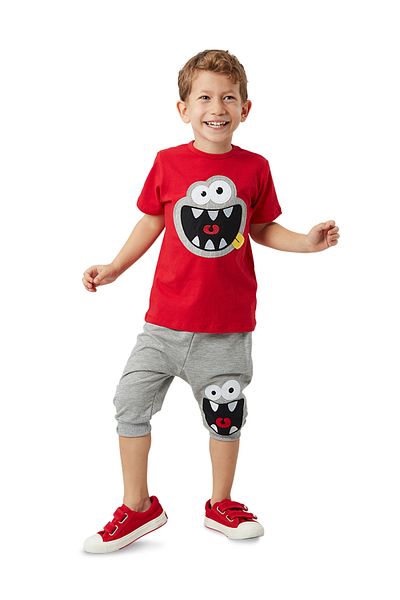 Denokids Lachen Jungen Sommer T-shirt Capri Shorts Anzug