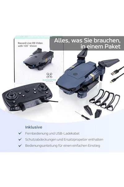 Quadcopter Foldable Drone with Camera - RC Quadcopter, 1080P HD, FPV, Altitude Hold, 360° Flips, m