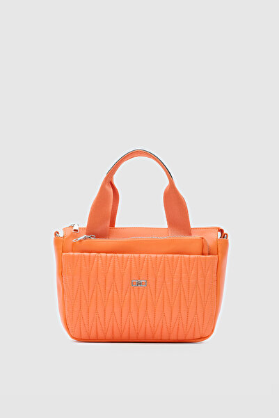 OGGO حقيبة يد وحقيبة كروس كلاسيكية مطرزة باللون البرتقالي من ميلورا
