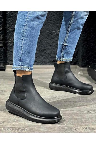 Byshoes Knack high sole shoe 111 black (black sole)