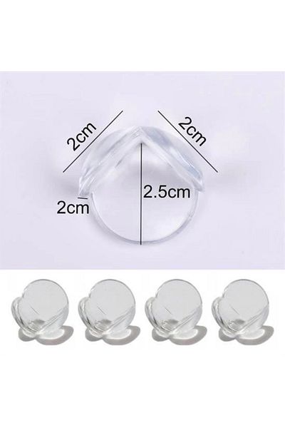 storeks Baby Kids Soft and Flexible Circular Transparent Adhesive Safety Corner Protector (4 Pieces)