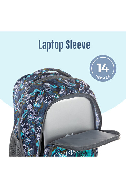 Eazy Kids 18" Set of 3 Trolley Backpack w/ Lunch Bag and Pencil Case-T Rex