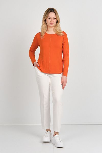 Sistas Women's Front Thin Shiny Stripe Back Ornamental Button Long Sleeve Blouse 3319 Tile