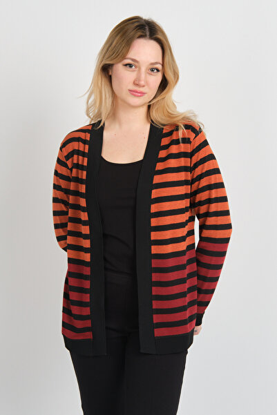 Sistas Γυναικείο ριγέ μακρυμάνικο μπουφάν 23954 Πλακάκι