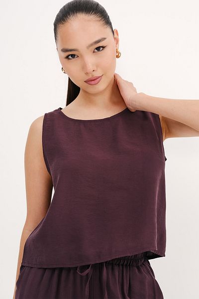 Addax Sleeveless Top and Bottom Set Tkm3089