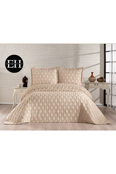 Elvira Home Collection Eh Double 3 Pcs Nordic Bedspread Set-Bed Cover Set-Pike Set Daily Dowry