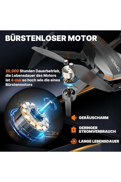 RC Adjustable camera drone for kids and adults, brushless motor, foldable RC drone with LED lights,