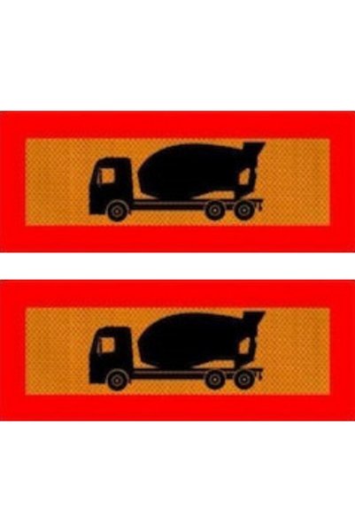opersan 2 Pack Rear Marker Sticker for Heavy Duty Vehicles 500X200 mm