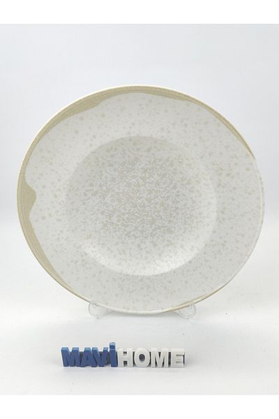 MAViHOME Colorx Series 27 cm Mustard Patterned Pasta Plate Single