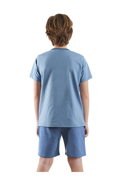 Denokids Set de pantaloni scurți tricou Dinolar pentru băiat