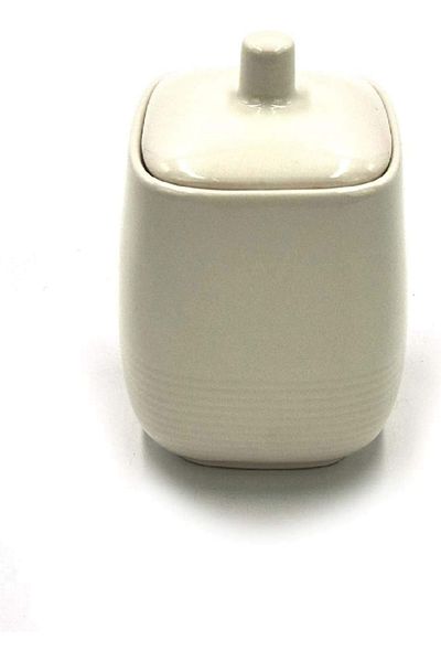 QUALITIER Sugar Bowl – White Ceramic, 9.5 oz Elegant and Practical Tableware