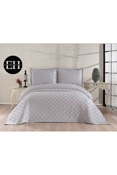 Elvira Home Collection Eh Double 3 Pcs Nordic Bedspread Set-Bed Cover Set-Pike Set Daily Dowry