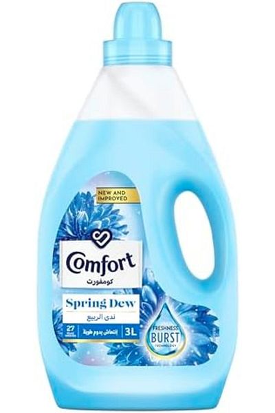 Comfort Fabric Softener, Spring Dew, with Enhanced Freshness Technology, 3L