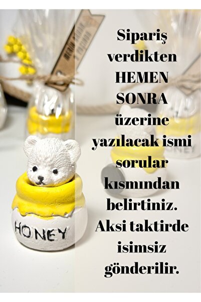 Style 5 Adet Ayıcıklı Bal Kavanozu Magnet Doğum Doğumgünü 1yaş