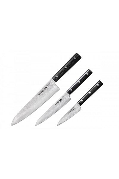 Samura Damascus 67 knife set, Damascus steel, HRC 61