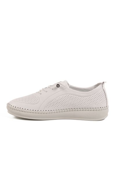AYAKMOD White Genuine Leather Women's Casual Shoes 212 Z