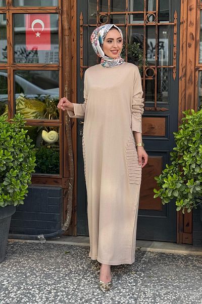 Invee Knitwear Dress 7060 Camel