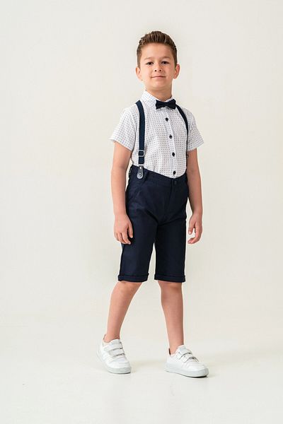My Hanne Patterned Bow Tie Boy's Suit 2536