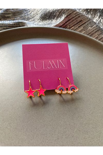 Fulmin Double Children's Earrings