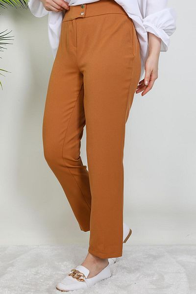GİYZAMİLA Two Button Pencil Pants Orange
