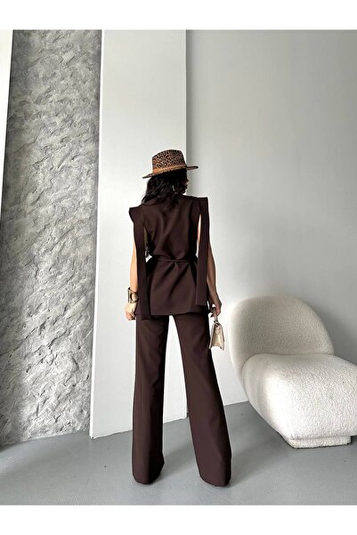 STMT BUTİK Oversize Bağlamalı Blazer Ceket & Yüksek Bel Pantolon Takım – Takım Elbise Şıklığı