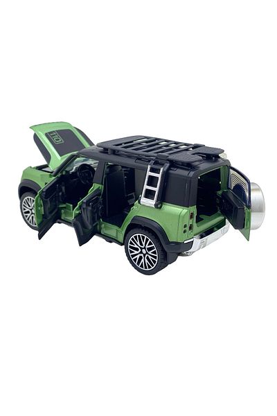 JPT Green Land Rover replica model with sound, lights, opens doors and hood