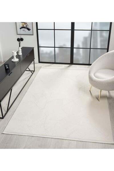 Çam Halı ÇAM Halı ARVEL AR011A Beyaz Koridor Halısı Mutfak Halısı Salon Halısı
