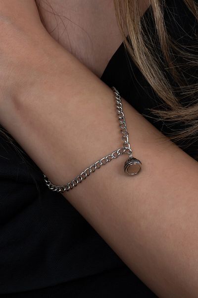 Takı Dükkanı Dear Magnet Gourmet Chain Bracelet - 1 Pair Bbb09