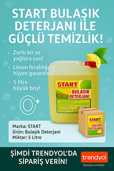 start Bulaşık Deterjanı Sarı Limon Kokulu 5 Lt