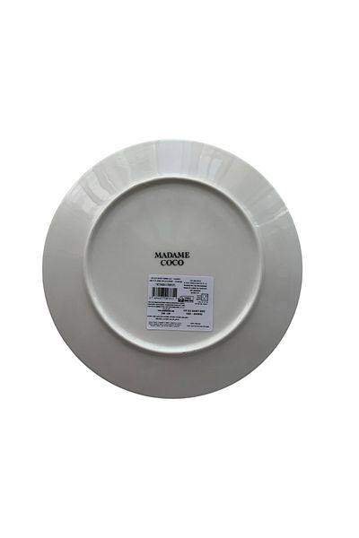 Madame Coco Rêve Bleu Serenity Service Plate - 25 cm |   Blue/White |   New Bone |   For Stylish Presentations |   Madame Coco